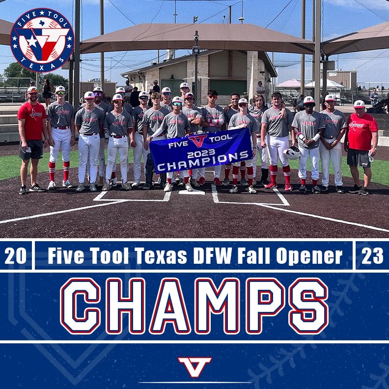 ✭Five Tool Texas✭ (@fivetooltexas) on Twitter photo 🏆 CHAMPIONS 🏆
Congratulations to <a href="/MarucciEliteTX/">Marucci Elite Texas</a> Mayo on winning the 17/18U Championship of the <a href="/FiveTool/">Five Tool Baseball</a> Texas DFW Fall Opener.
#WatchEm 🏆 CHAMPIONS 🏆
Congratulations to <a href="/MarucciEliteTX/">Marucci Elite Texas</a> Mayo on winning the 17/18U Championship of the <a href="/FiveTool/">Five Tool Baseball</a> Texas DFW Fall Opener.
#WatchEm