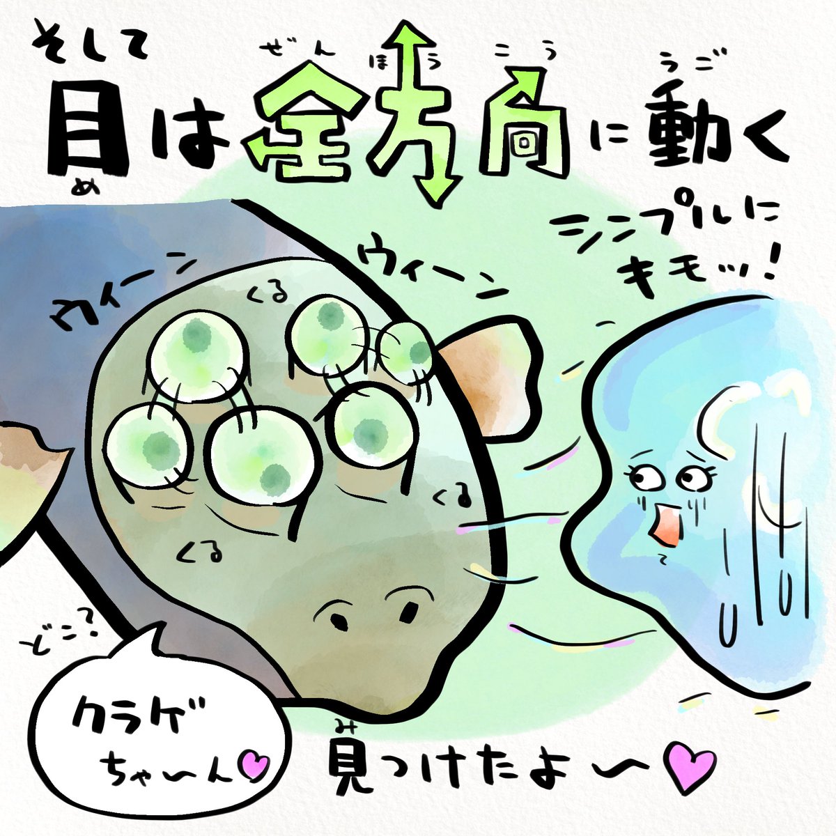 デメニギスは大好きなクラゲに刺されないよう目を透明なドームに入れて守ってる