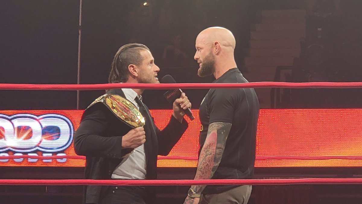 harikenbx's tweet photo. A storm is brewing between @IMPACTWRESTLING #WorldChampion #AlexShelly and #JoshAlexander for #BoundForGlory!
#IMPACT1000 https://t.co/VMb6frfza5