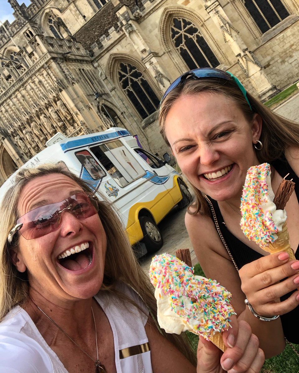 Rainbow sprinkle ice cream at Gloucester Cathedral..yes please 🍦🦄🌈 From ToB finish line to red carpet Mr Whippies on the Cathedral lawns A day of celebration from podium finishers to award winners Like the multicolour sprinkles, love the rainbow of life & the people in it🌟