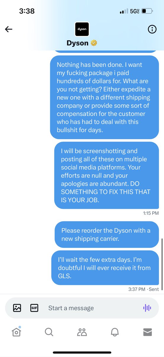 Literally never buying from <a href="/Dyson/">Dyson</a> website again. <a href="/SharkHomeUS/">Shark Home</a> do y’all do this? Or do you actually care about your customers?