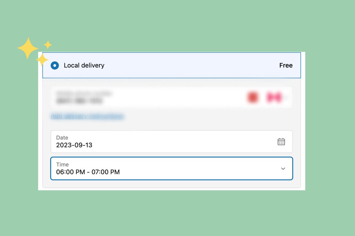 New Date/time checkout components!

- Specify days available
- Lead time
- Timeslots