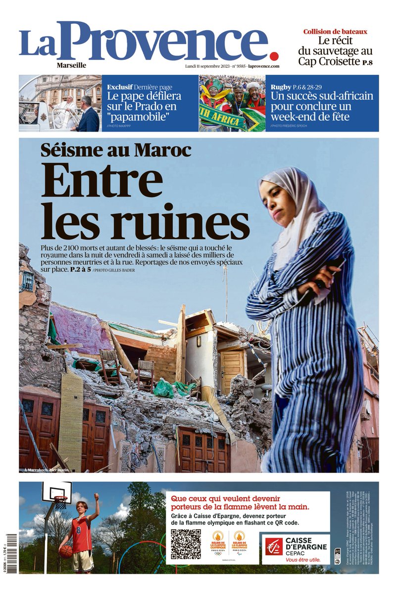laprovence's tweet photo. A la une de @laprovence du lundi 11 septembre https://t.co/UxV14ccDpW