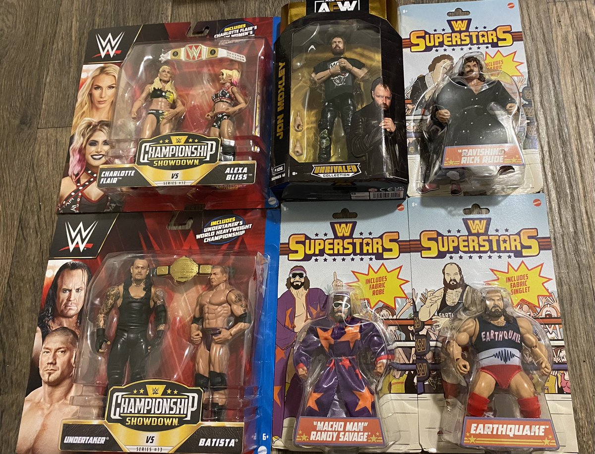 Recent pick ups from @Walmart /local toy shop/ @MattelCreations / @BossFightStudio @LegendsOfLucha #FigLife @WrestleFigNews @FullyPoseable @VintageJakksBCA @3collectabros @doingthefavor @Soda_hunter @figheel @pickett_shaun @actionfigattack @FigHNTR24_7 @Stuttsy