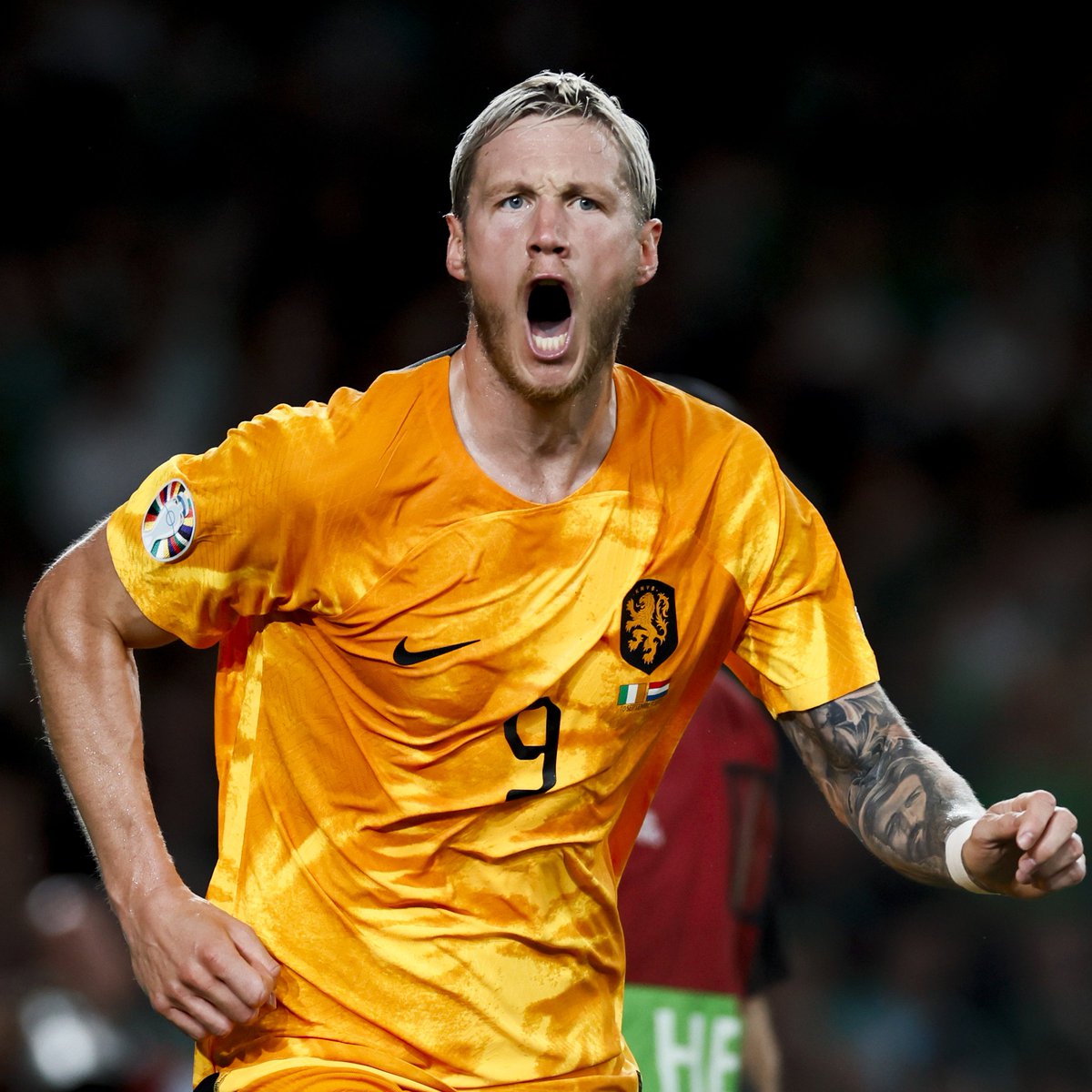 SportyBet's tweet photo. ๐ฅ Wout Weghorst's heroics secure a Dutch victory over Ireland ๐ณ๐ฑ!
His winning goal at Aviva Stadium seals the deal,
Netherlands 2 - 1 Ireland โฝ๏ธ๐ฅ
#Euro2024Qualifiers #IRENED #IREvNED #EURO2024
#GetSporty
๐ธ courtesy https://t.co/nHVmakQ0Af