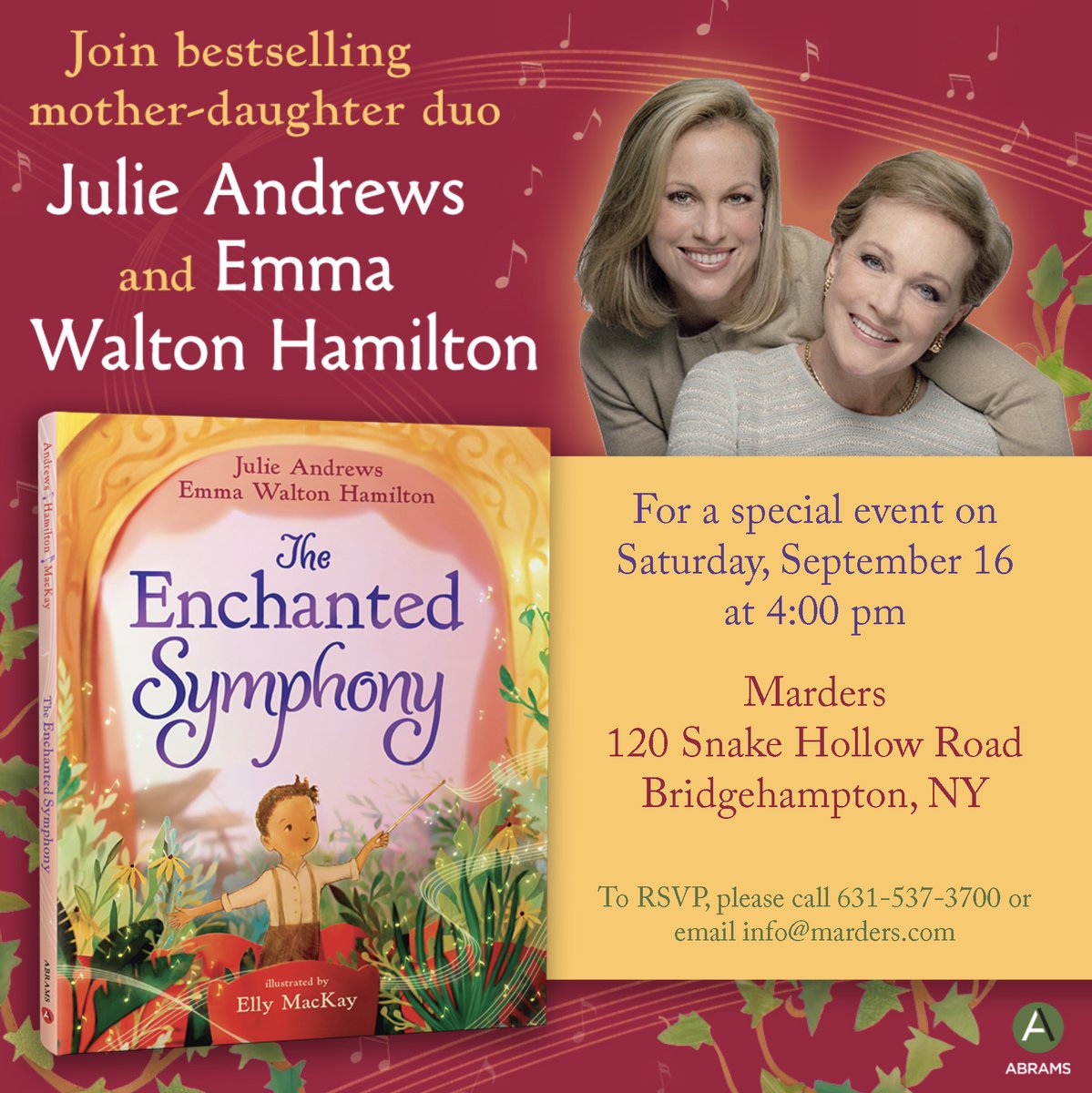 If you missed today's book talk at Bay Street, here's another chance to join Julie and Emma live - next Saturday, 09/16 at 4 PM @mardersnursery in Bridgehampton, NY. Limited seating - be sure to reserve! Signed books available from @southsagbooks - Team Julie