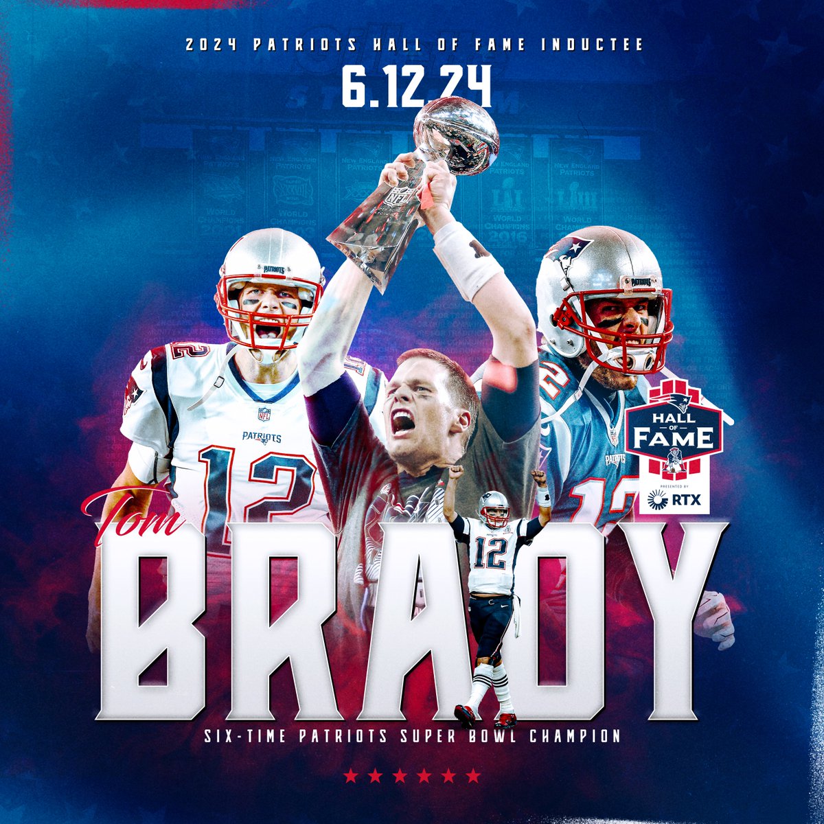 The greatest of all time is heading to <a href="/TheHall/">The Hall presented by RTX</a>.

<a href="/TomBrady/">Tom Brady</a> | #ForeverNE