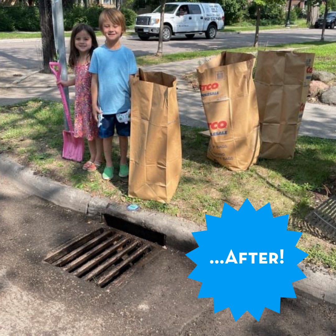 Looking for a family-friendly &amp; environmentally oriented activity!? Adopting a drain is a great option! Here is a throwback of Jeff and his family cleaning their adopted drains that were covered from previous rain events. They collected 3 bags worth, way to go!🍁(📷: Jeff Lin)
