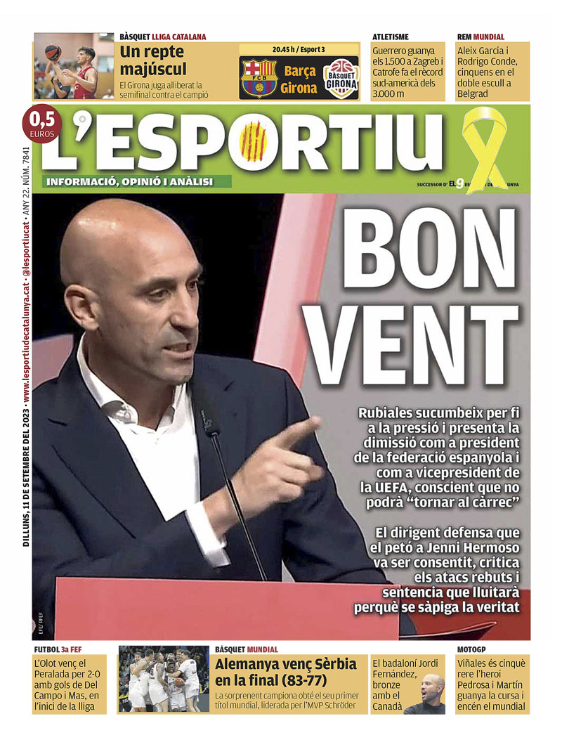 BON VENT, a la  portada de @lesportiuGIR
@rfef @BasquetGirona  @FCBQ @MotoGP @26_DaniPedrosa  @MavericVinales @estherrguerrero  @ElCatrofe  @AleixGPodium @CN_Banyoles  @UEO1921 @CFPeralada