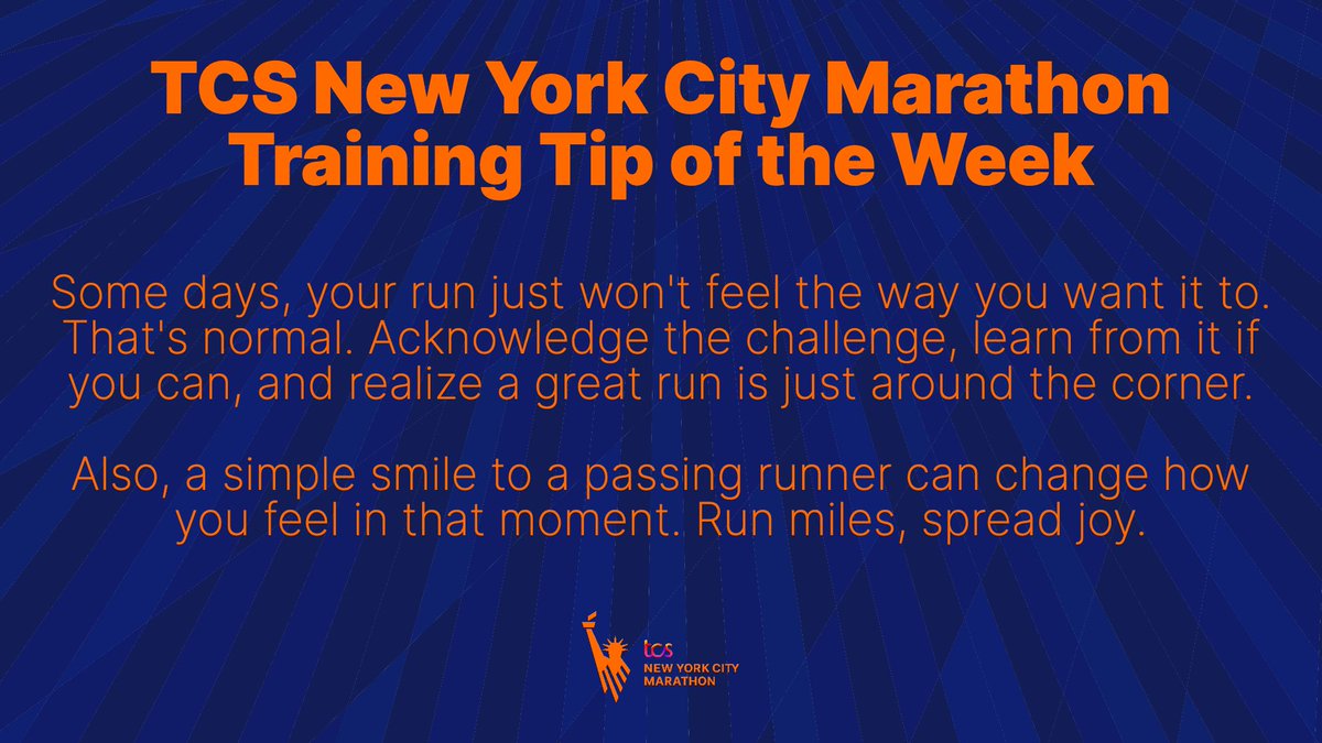 Sometimes a smile can save a run. 😁 Keep it up, future #TCSNYCMarathoner finishers!
