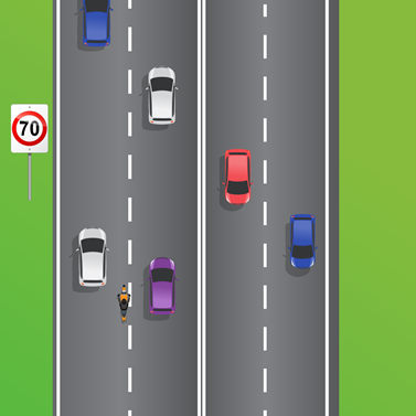 You know your road rules, and now’s your chance to prove it.

Motorbikes are allowed to lane filter in Queensland—but there are certain rules that need to be followed to make sure everyone's safe.