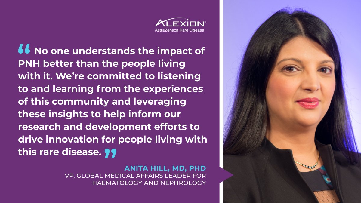 AlexionPharma's tweet photo. #PNHAwarenessWeek may be drawing to a close, but our work never stops. We continue to support the PNH community, today and every day. Anita Hill, VP, Global Medical Affairs Leader, Haematology, Nephrology, shares how we’re working tirelessly to advance patient care. https://t.co/ERpf9U7T7q