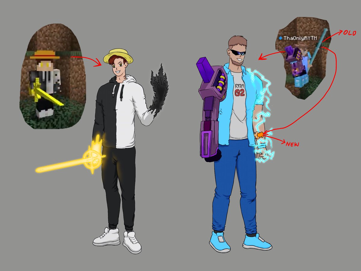 Awesomeguy0212's tweet photo. Created another one for @ButterJaffa and @RytmAgain featuring their new looks and powers, I hope you like it #OneHourOnePiece #ONEPIECE #Minecraft 

A repost would be greatly appreciated 🙏 https://t.co/ez6IyDNT1k