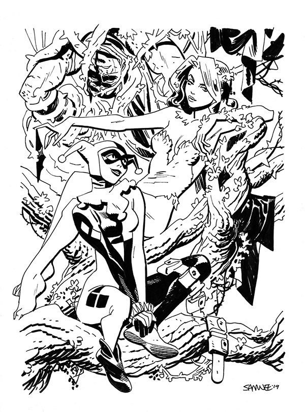DCUQuinnHarley's tweet photo. — harley quinn &amp; poison ivy by Chris Samnee — https://t.co/ibH8Sr8Ste