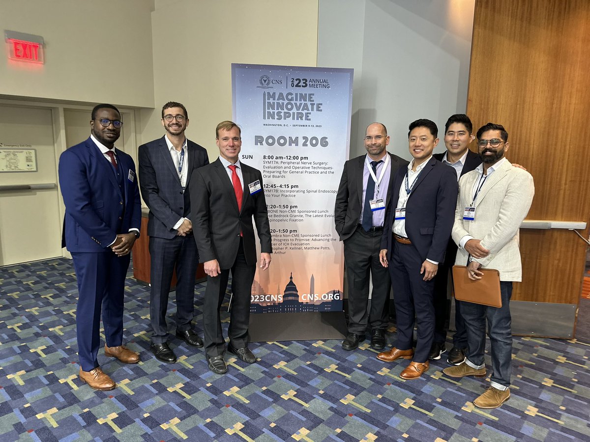 DrJonOh's tweet photo. The #CNS Symposium: “Incorporating Spinal Endoscopy into Your Practice” was held today with a great turn out. Special thanks to Course Director @Hofstetter_MD and Course Faculty Mark Mahan, @Mhuang1986, Sanjay Konakondla, Osama Kashlan Jang Yoon, MD, MSc, FAANS #ESRG #SPINEhealthie #EndoScopicSpineSurgery