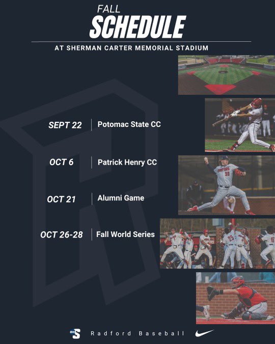 RadfordBaseball's tweet photo. Come catch the 🛡️ on the ⚾️ 💎 this fall!

#RWay https://t.co/KmNxPnSsbY