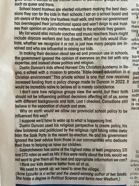 A farmer in Dustin Duncan’s own riding points out how misguided and hypocritical many of his recent decisions are.

#skpoli
#weyburnreview 
#sask
#weyburn