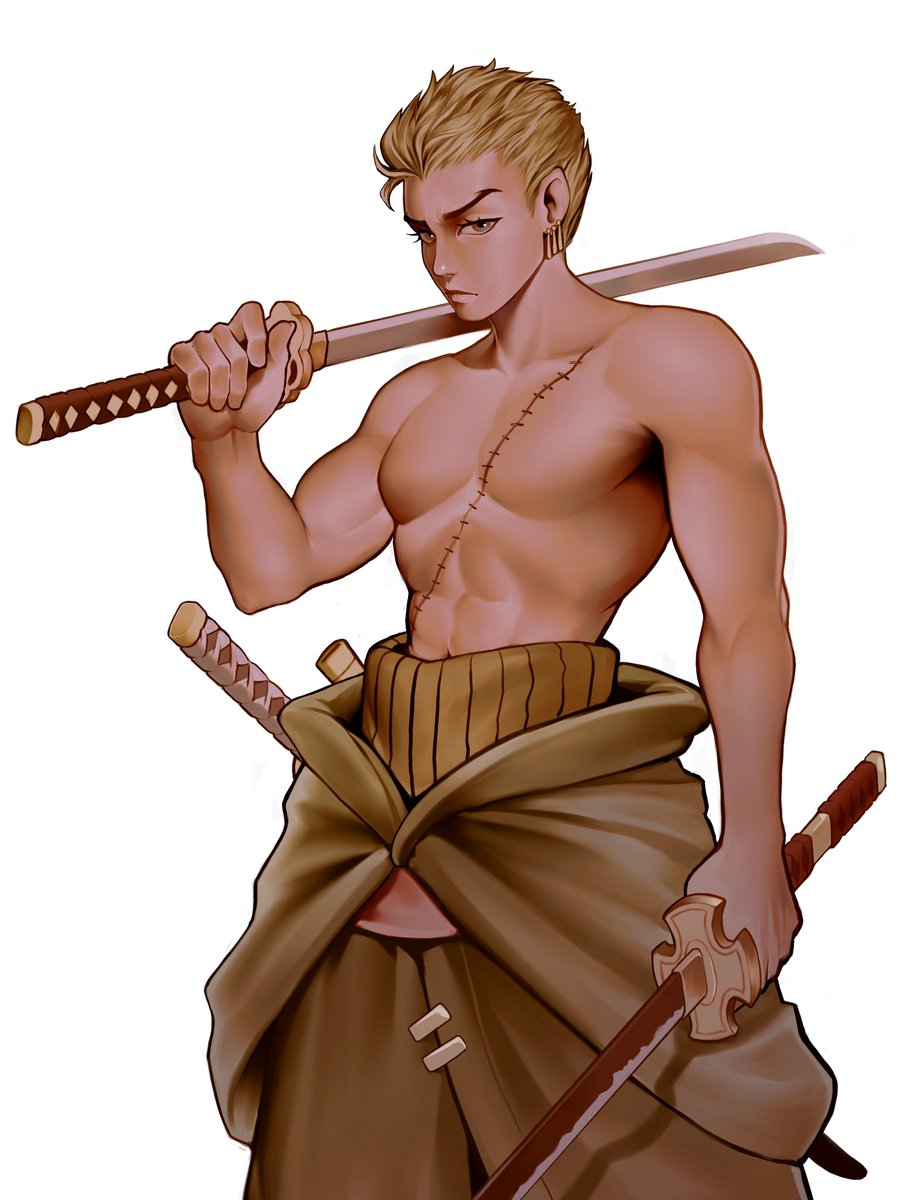 KoUlangot's tweet photo. artstyle study #RoronoaZoro  #OnePieceNetflix https://t.co/uA6hZ2yCgf