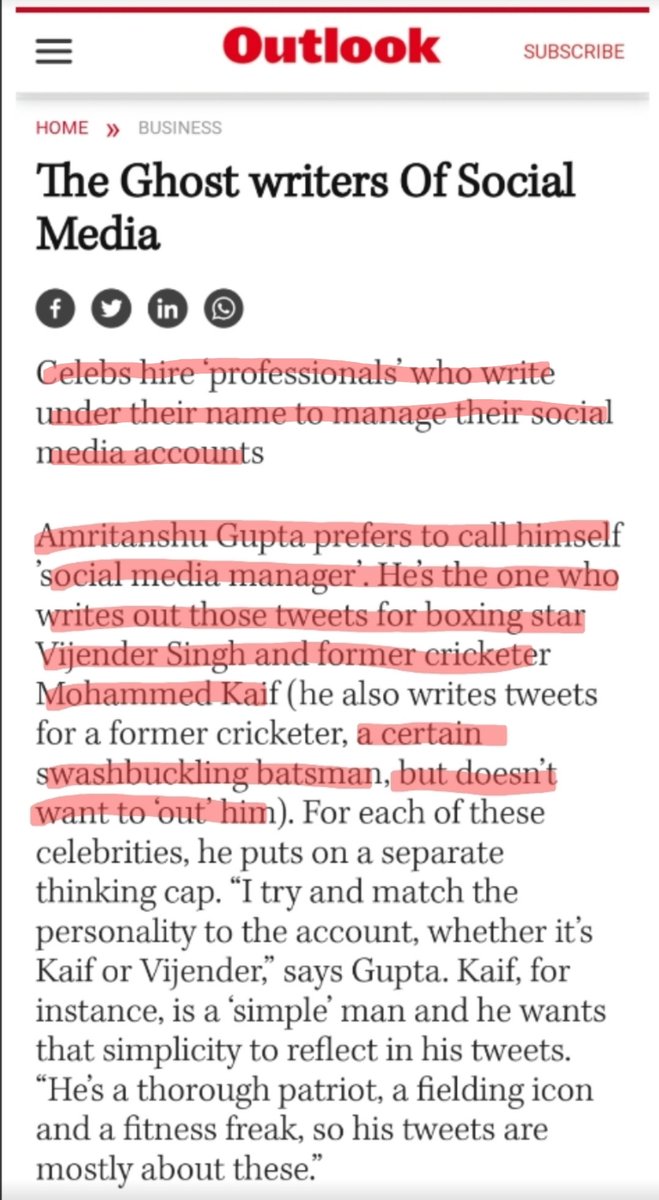 zoo_bear's tweet photo. The guy who manages Sehwag's (Twitter/Insta) account, The guy who manages Venkatesh Prasad's (Twitter + Insta) account, The guy who once managed Mohammed Kaif's & Vijender Singh's account, They guy who once interviewed Smriti Irani (Article published by Propaganda website Opindia), The guy who had himself tweeted about contacting/DM him for 'twitter endorsement from Celebrities', The guy who made fun of opposition leaders, The guy loves PM and his 56 inch.. 👇