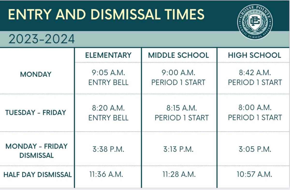 Reminder - Late Start Mondays start tomorrow!