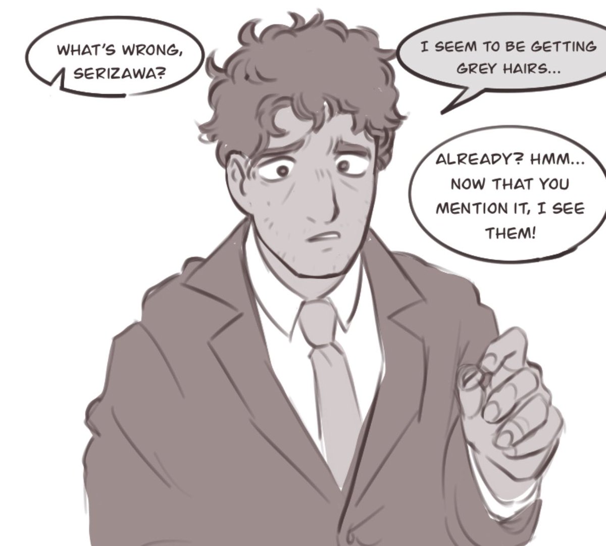 Grey hairs #reigenarataka #serizawakatsuya #serirei #mobpsycho100