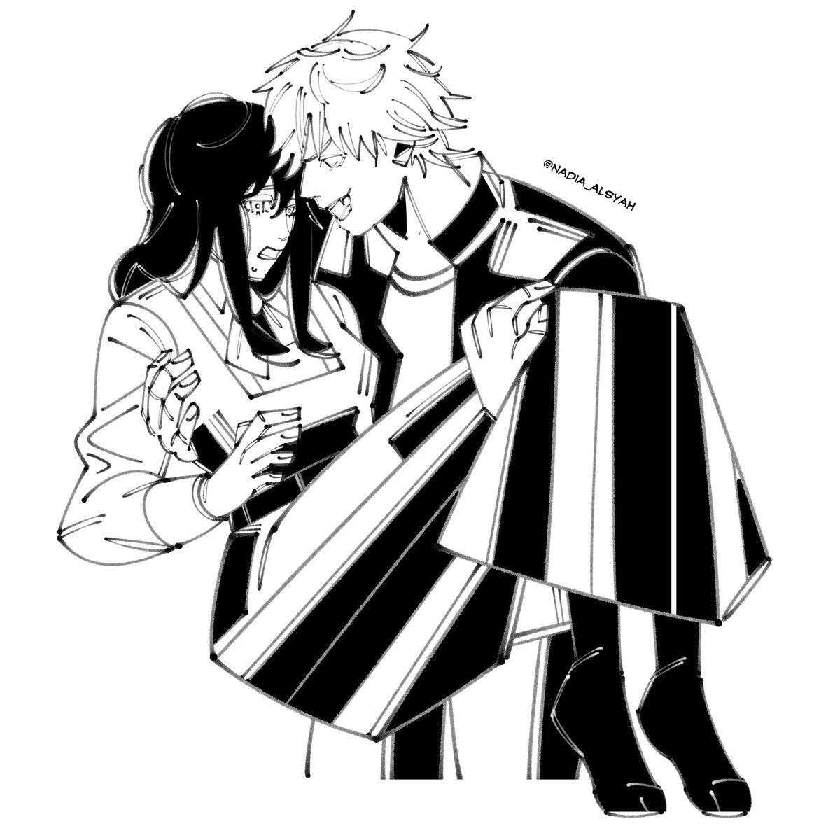 nadia_alsyah's tweet photo. black and white ver.

#チェンソーマン #三鷹アサ  #chainsawman #asaden https://t.co/24Dwzsejfo