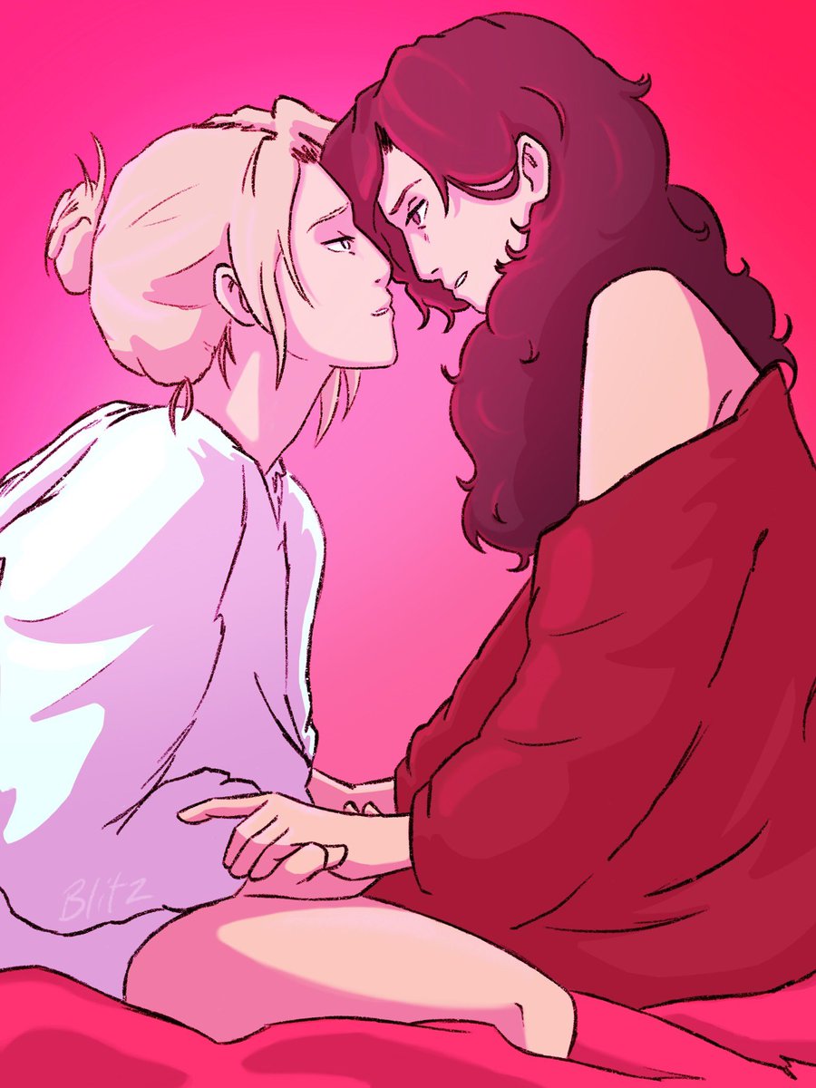 blitzkrieged's tweet photo. Just gonna have to accept this app doesn’t like my lines 
But yay girlfriends 💕
#pikuani #pieckxannie #pieckfinger #annieleonhart #attackontitan #shingekinokyojin https://t.co/xFwIZ6yZJ3
