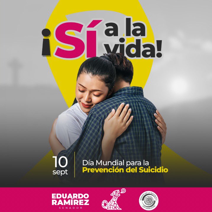 ramirezlalo_'s tweet photo. Lamentablemente en el 2022 se registraron ocho mil 123 suicidios en 🇲🇽 

Este fenómeno se presenta generalmente entre menores de edad y jovenes.

Hagamos conciencia y participemos para detener esta conducta.

¡Sí a la vida! ☀️ 

#DíaMundialdePrevencióndelSuicidio https://t.co/uDHSfbQBUW