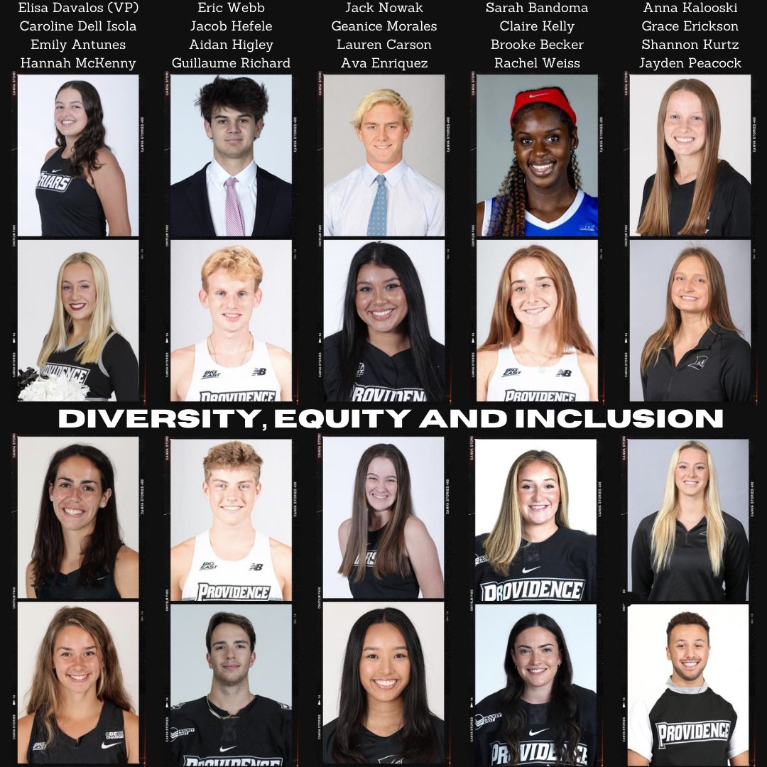 PC_SAAC's tweet photo. Introducing your 2023-24 SAAC Reps and Subcommittees! SAAC has three subcommittees including Community Engagement, You’re Never Alone in Friartown and Diversity, Equity and Inclusion. #GoFriars #PCSAAC https://t.co/83jr6wFF4D