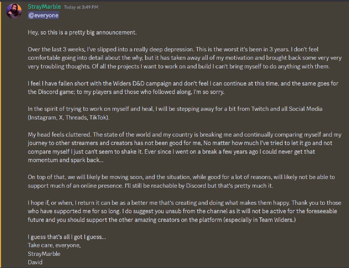 So uh... take care all...hopefully see you on the other side.