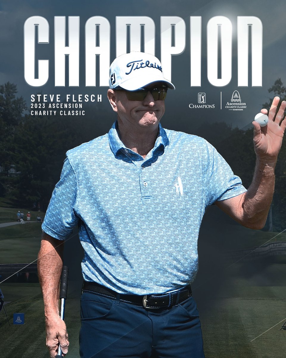 ChampionsTour's tweet image. Flesch secures his first win of 2023 🏆 

@Steve_Flesch scorched the field in the final round with a 9-under 62 🔥