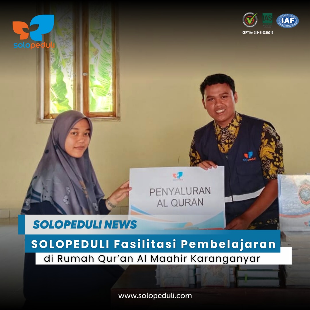 solopeduli's tweet photo. SOLOPEDULI Fasilitasi Pembelajaran di Rumah Qur'an Al Maahir Karanganyar

Menuntut ilmu adalah kewajiban bagi setiap muslim. Maka, bentuk dukungan terhadap kegiatan belajar-mengajar Al-Qur'an di Rumah Qur'an Al Maahir Karanganyar, SOLOPEDULI menyalurkan sejumlah mushaf Al-Qur'an. https://t.co/cA4htwoySz