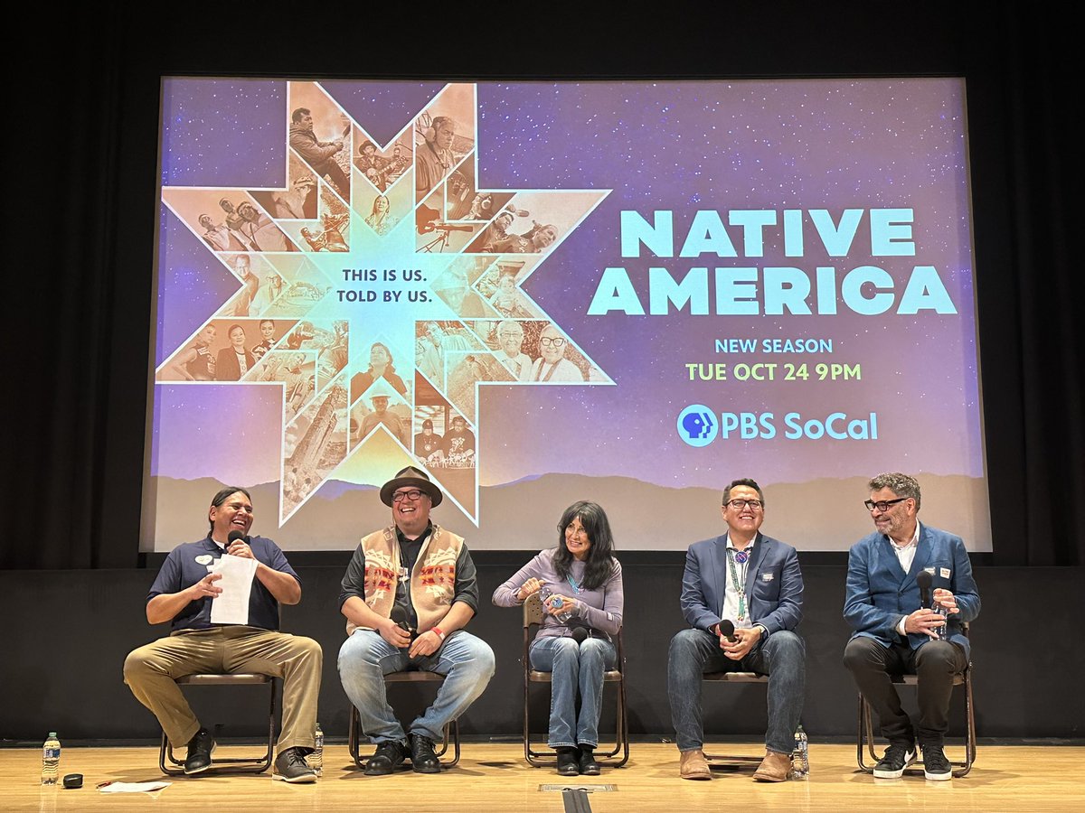I am honored to be part of an upcoming project with @PBS, the 2nd season of “Native America” premiering 10/24/23! 

Today, I was reunited with the team for a screening & panel event hosted at @TheAutry. Screening was incredible, & the series is going to be beautiful!