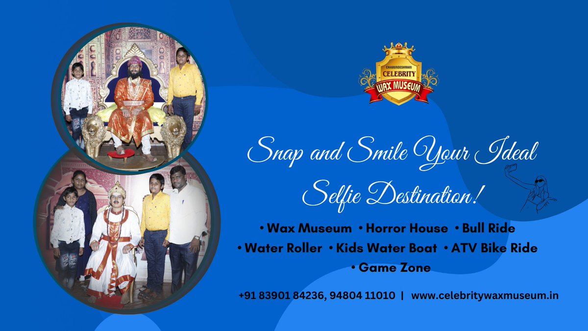 ccwaxmuseum's tweet photo. For more details
📲 Mobile No : +91 94804 11010 / 83901 84236
Website : https://t.co/Bm4MIBsQLO

#chamundeshwaricelebritywaxmuseum #karnataka #mysore #mysoretourism #mysorediaries #mysoredasara #trip https://t.co/F6i8SMwOsi