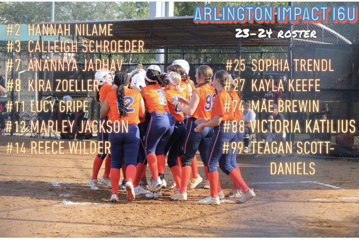 MaeBrewin's tweet photo. Updated schedule for @Impact_Keefe. Please come out and watch us play one of the best games! 🥎💙🧡🤍🥎 https://t.co/hM15Tdj4mG