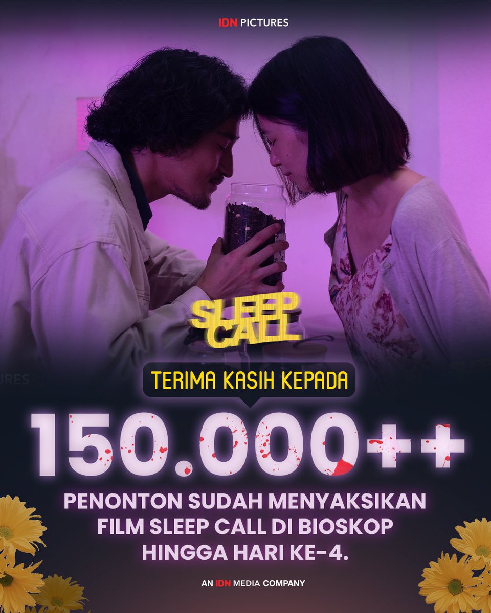 IDNPictures's tweet photo. WOW RAME YAAA!!! π₯π₯π₯
Makasih teman-teman semua! π 150.000++ penonton untuk sebuah suspense thriller di hari ke-4. Kalian AMAZING!
Di hari Senin ini waktu yang tepat untuk menonton film yang fresh di bioskop. Segera beli tiketnya ya.
#SleepCall #FilmSleepCall https://t.co/olRWsmcQb2