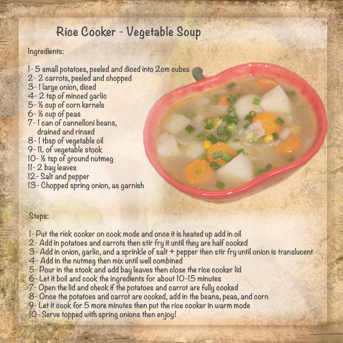 FriendlyCooks's tweet image. Today on Stream we made some Vegetable soup using a rice cooker. Interesting way to make soup and very useful to those with no space to cook.
#Cooking #Food #vegetables #recipy #twitch #stream