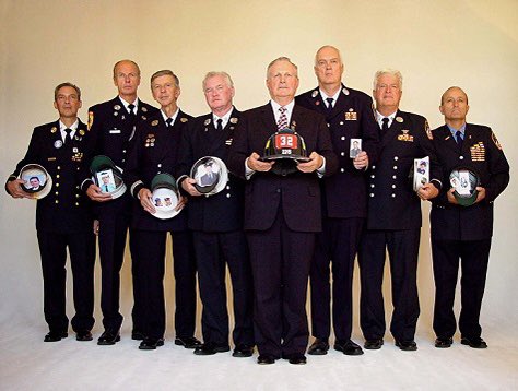 TheSecretList's tweet image. THE BAND OF DADS…aka “the Fathers’ Eight” consisted of Bill Butler, Paul Geidel, Lee Ielpi, Jack Lynch, Dennis O’Berg, Al Petrocelli, George Reilly, and John Vigiano, Sr. 
They lost their @fdny sons on 9/11/01. @911memorial @IAFFofficial @NFFF_News @UFOA854 @UFANYC #NeverForget