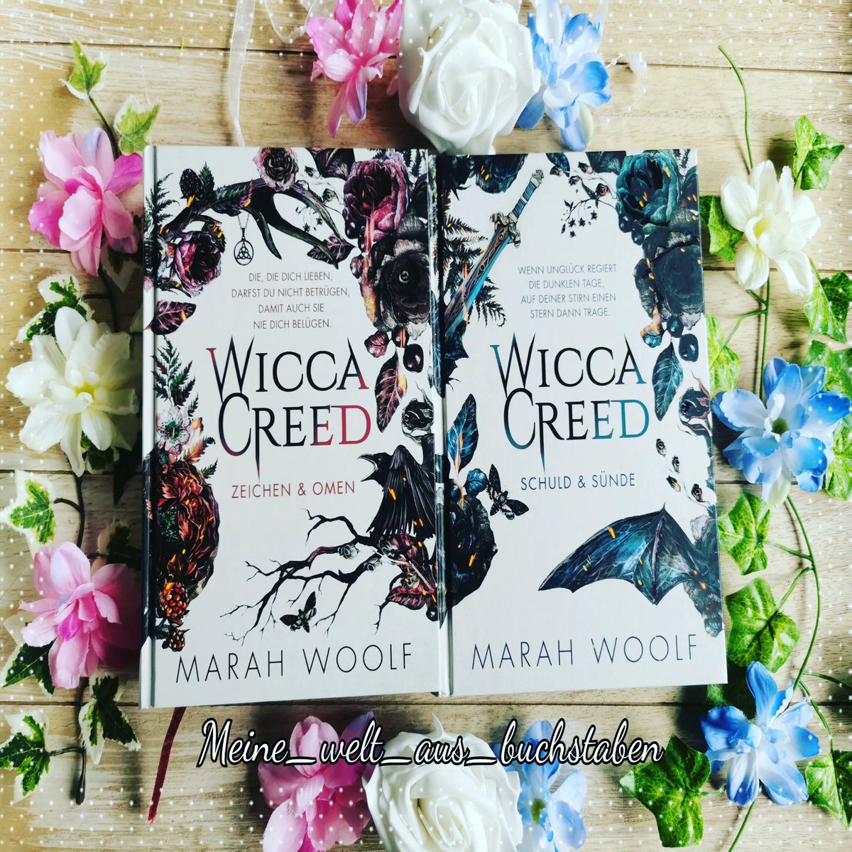 KommWir's tweet photo. (Text und Bild könnten zum Kauf anregen) #buchvorstellung
Heute stell ich euch die #wiccacreed Bücher von @marah_woolf aus dem @nova_md_buchvertrieb vor ❤️💙
#marahwoolf #wiccacreedschuldundsünde #wiccachroniken #wiccacreedzeichenundomen #novamd #novamdverlag #booktok #bookClub https://t.co/P3wtgTFNSn