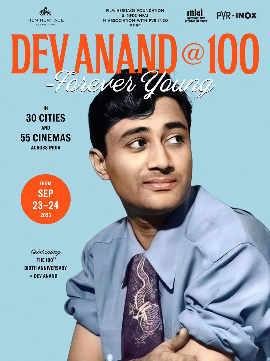 After the sucess of “Bachchan Back to the Beginning” &amp; “Dilip Kumar - Hero of Heroes”, FHF is back with another blockbuster festival - “Dev Anand @ 100-Forever Young” - to commemorate the 100th birthday of the evergreen star.