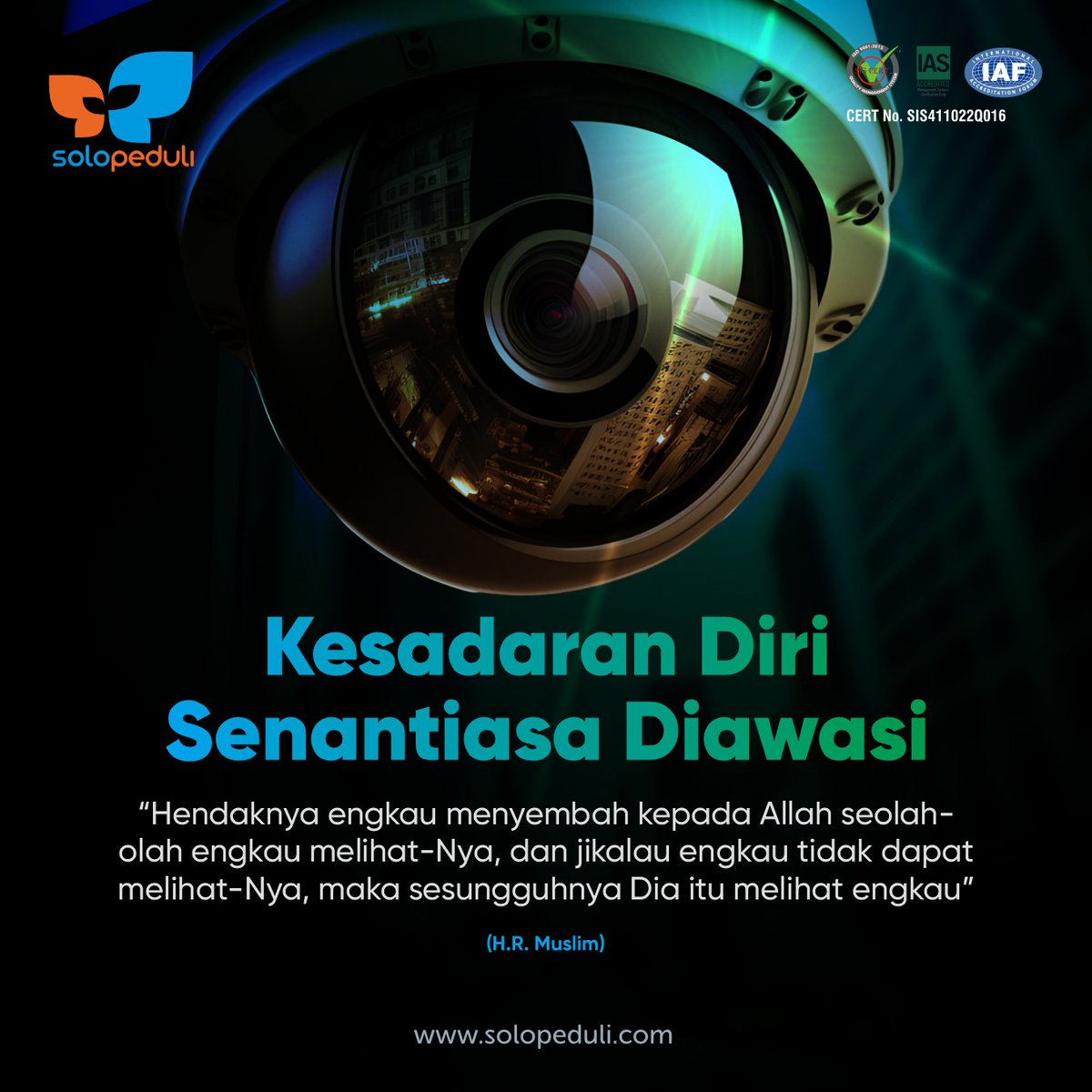 Sahabat peduli, Muraqabah merupakan kesadaran diri bahwa kita senantiasa dilihat dan diawasi oleh Allah Swt.

Dengan merasa selalu diawasi, membuat kita cenderung akan menghindari keburukan dan taat pada perintah-Nya.

solopeduli.com