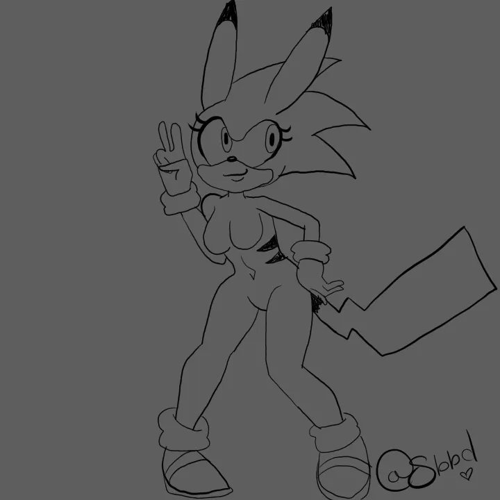 strawbbdreamiee's tweet photo. Holy shit Strawb DREW something!? And it's sexy Sonichu??? https://t.co/M5MweY7zW5