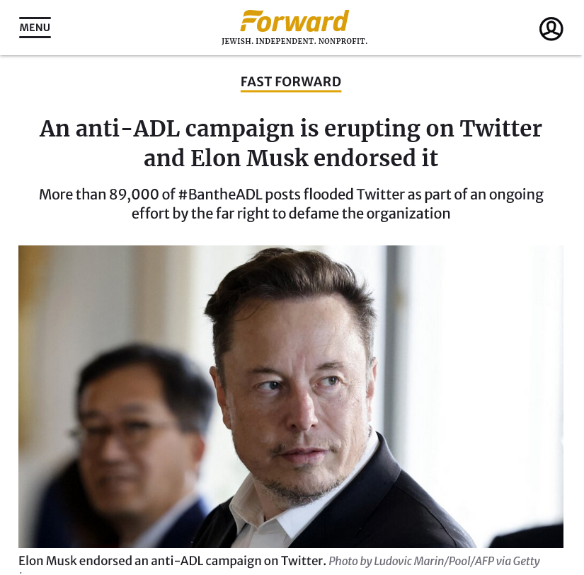 MavricDomen's tweet photo. @LangmanVince @alx (((They))) declared war on Elon.
#BanTheADL https://t.co/QjYvbqVA1Z