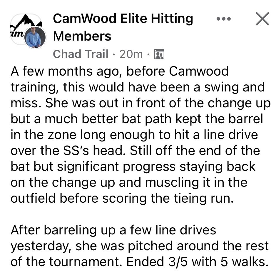 CamWoodBats's tweet photo. We love hearing how our Bats and Programs our changing kids performance!!π€π€π€
Go sign up for our Elite Hitting Subscription and start seeing your kids swing transform today!!πͺπ₯βΎοΈπ₯
#success #successstory #baseballprograms #softballprograms #sunday #gametime #strike #hitting #batting #camwood