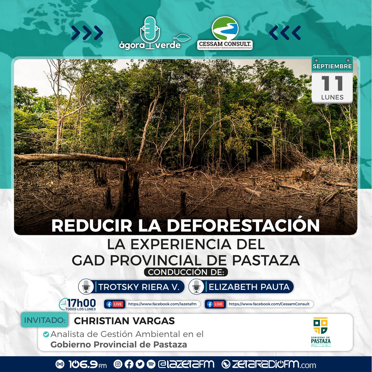 AgoraVerdeEC's tweet photo. La provincia de Pastaza es a la fecha la única en contar con un Plan de Implementación de Medidas y Acciones REDD+ jurisdiccional. ¿Cómo construyó su Plan y cómo ha venido ejecutándolo? ¿Con qué resultados?

Lo conversamos este lunes, por @lazetafm, en señal abierta y FB Live. https://t.co/jH1acVllMc