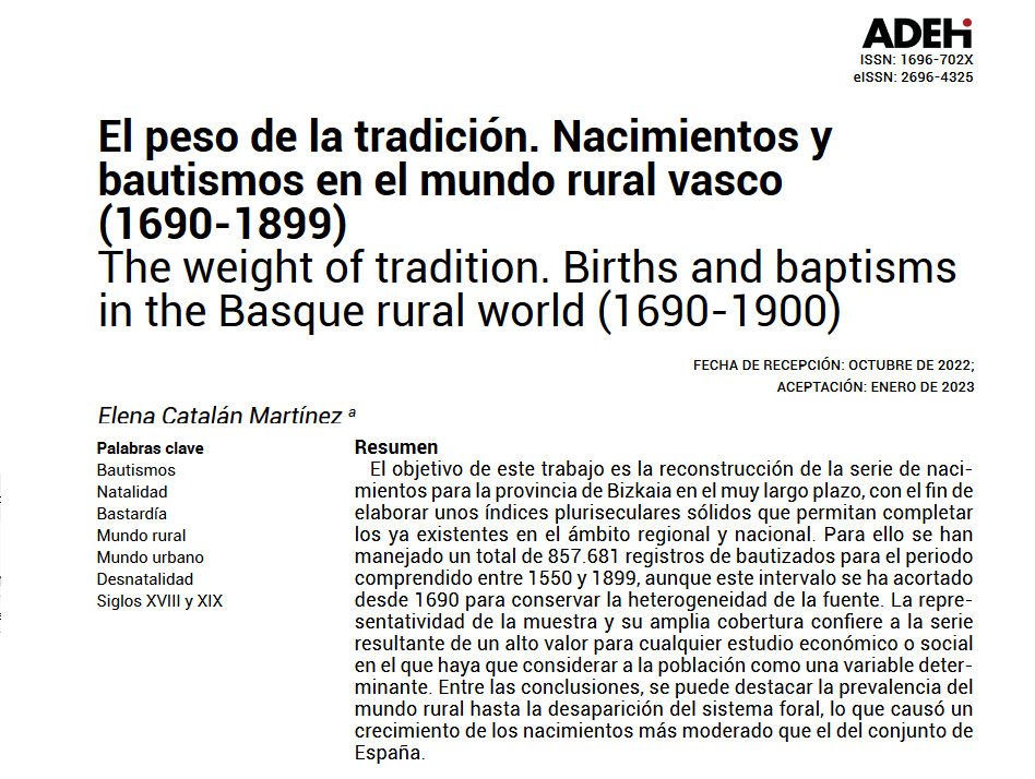 RevistaADEH's tweet photo. Con la vuelta al cole, los pupitres vacíos son la gran preocupación. El descenso de la natalidad y la pérdida de población en la España rural están detrás de este fenómeno que va en aumento, cosa que no pasaba en la Bizkaia rural de hace dos siglos, como demuestra @Catalan2Elena https://t.co/7Io4CcWkrC