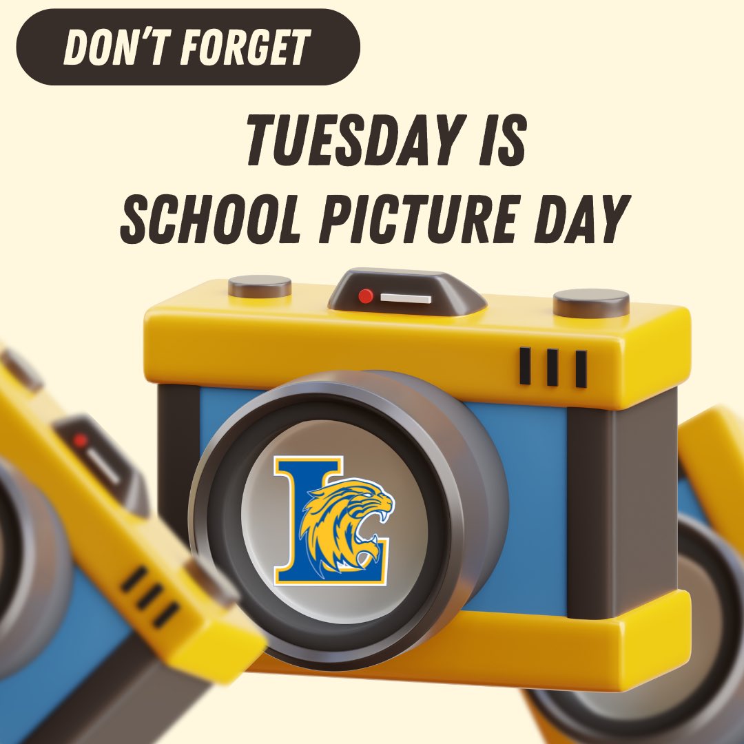 🟨🟦Tuesday is school picture day, Wildcats! Bring your best smile!!🟨🟦 #haiLtothee #lhsathletics