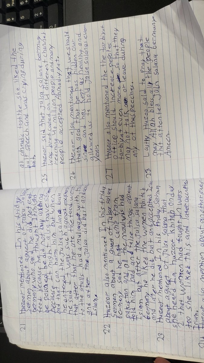 Arsalaan's notes seem to be lengthier than the actual sermon  🙂

#FridaySermon #MTA