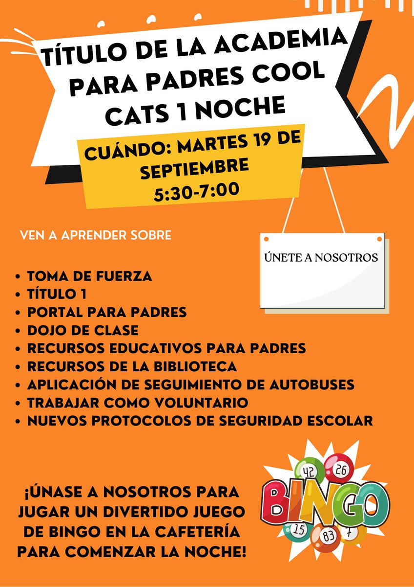 We hope you join us for our Cool Cats Parent Academy! 🐾