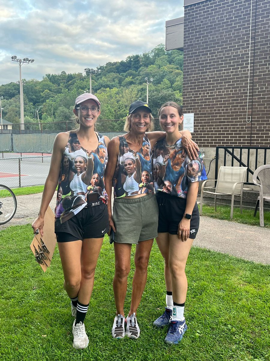 Hosting the Sixth Annual Friends and Family Tennis Tournament, proceeds go to <a href="/EvaRothwell460/">Eva Rothwell Centre</a> - gotta look like a champ to be a champ 
<a href="/serenawilliams/">Serena Williams</a> <a href="/alexisohanian/">Alexis Ohanian 🗽</a> <a href="/RosedaleTennis/">Rosedale Tennis Club</a> <a href="/toniormond/">Tone (& Tod🐶)</a>